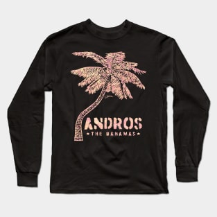 Andros, Bahamas Palm Tree Long Sleeve T-Shirt